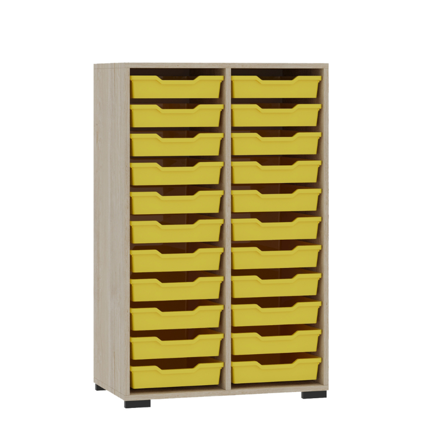 Шафа низька на 2 вертикальних відділення для лотків, матеріал корпусу - ЛДСП, для зберігання речей, АЛМАНТ, 703х405х1087 мм.